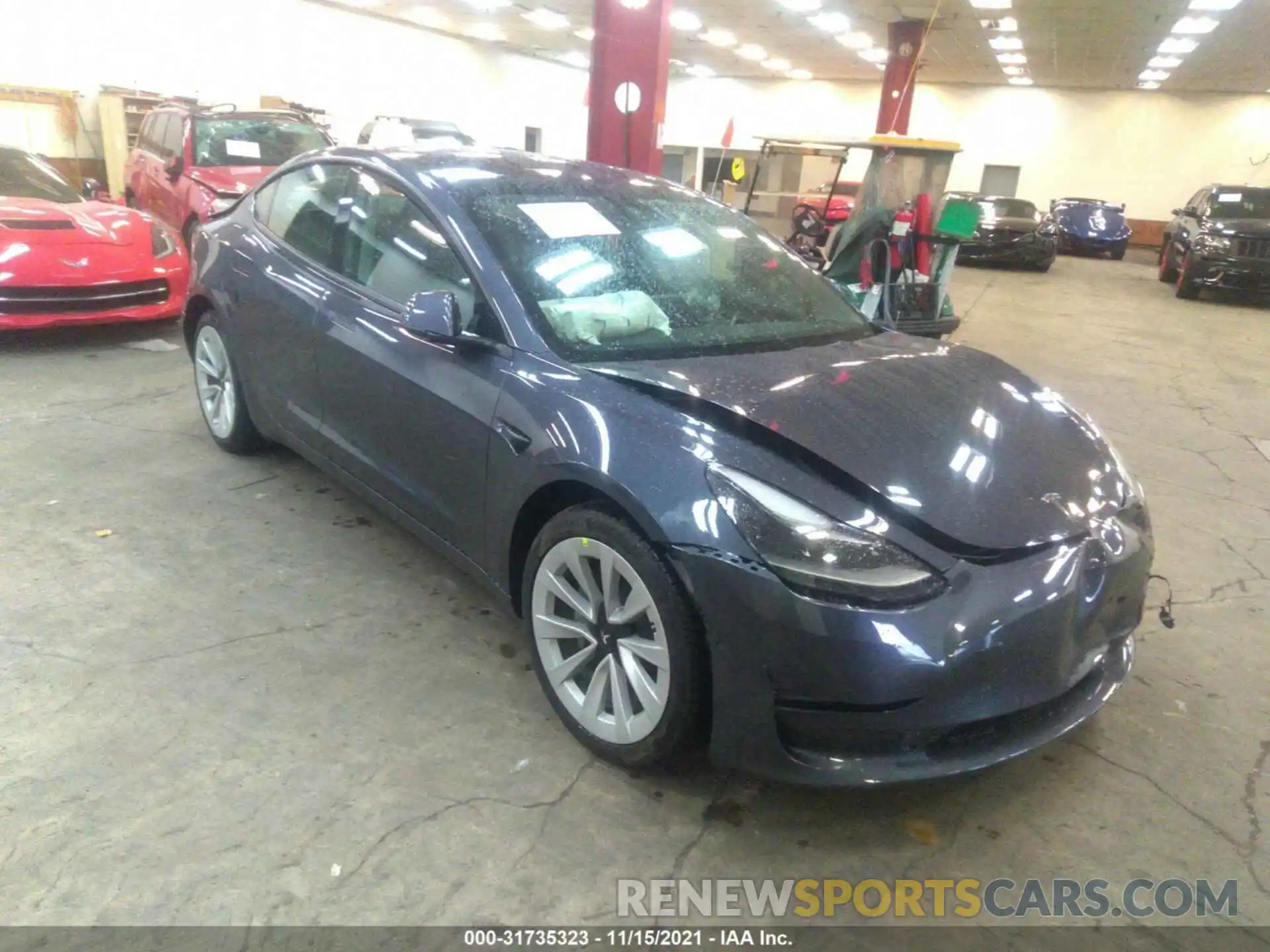 1 Photograph of a damaged car 5YJ3E1EB8NF103223 TESLA MODEL 3 2022