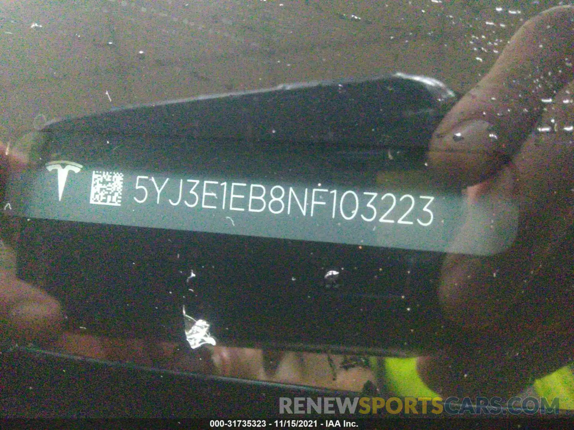 9 Photograph of a damaged car 5YJ3E1EB8NF103223 TESLA MODEL 3 2022