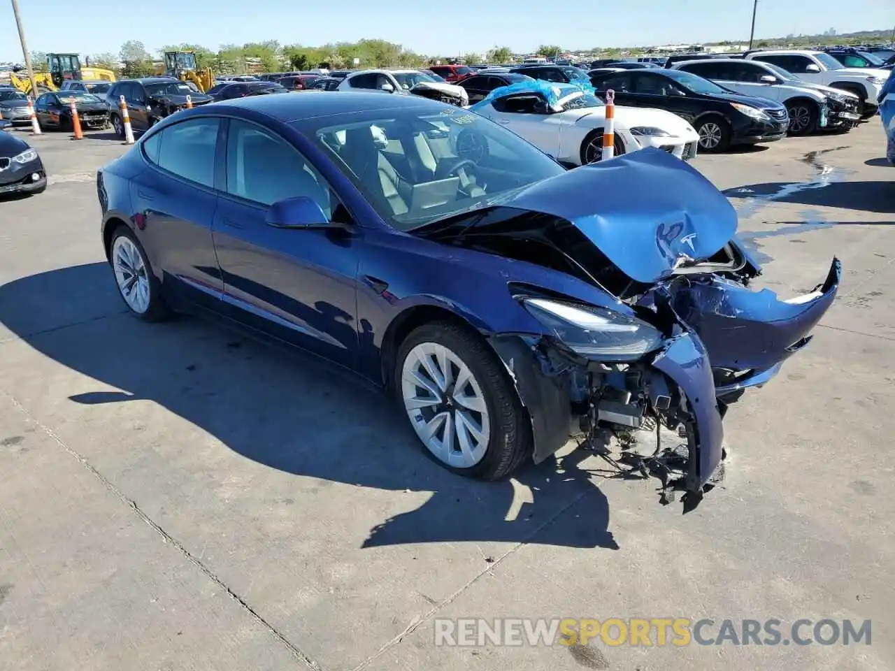 1 Photograph of a damaged car 5YJ3E1EB8NF106364 TESLA MODEL 3 2022