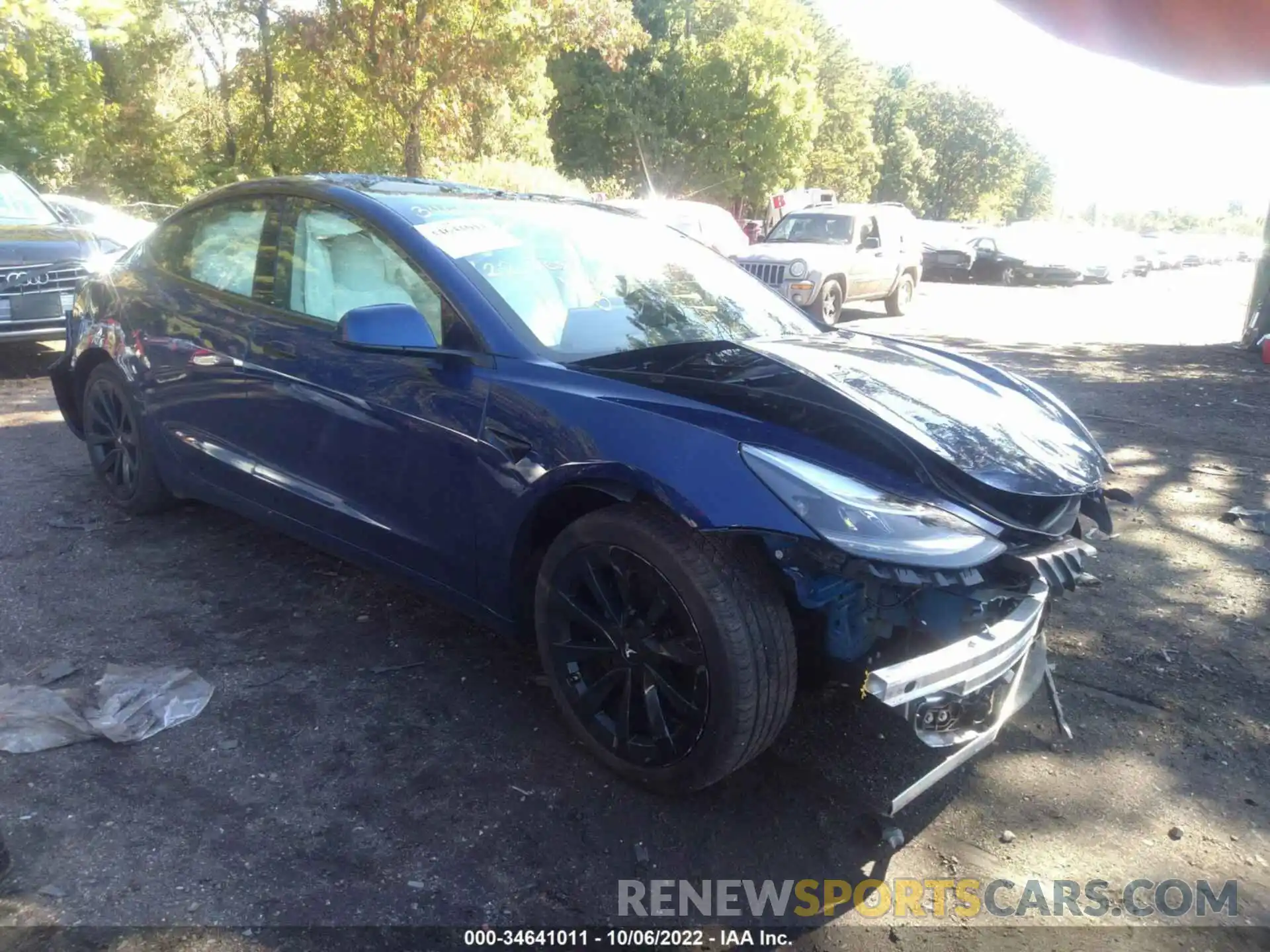 1 Photograph of a damaged car 5YJ3E1EB8NF111032 TESLA MODEL 3 2022