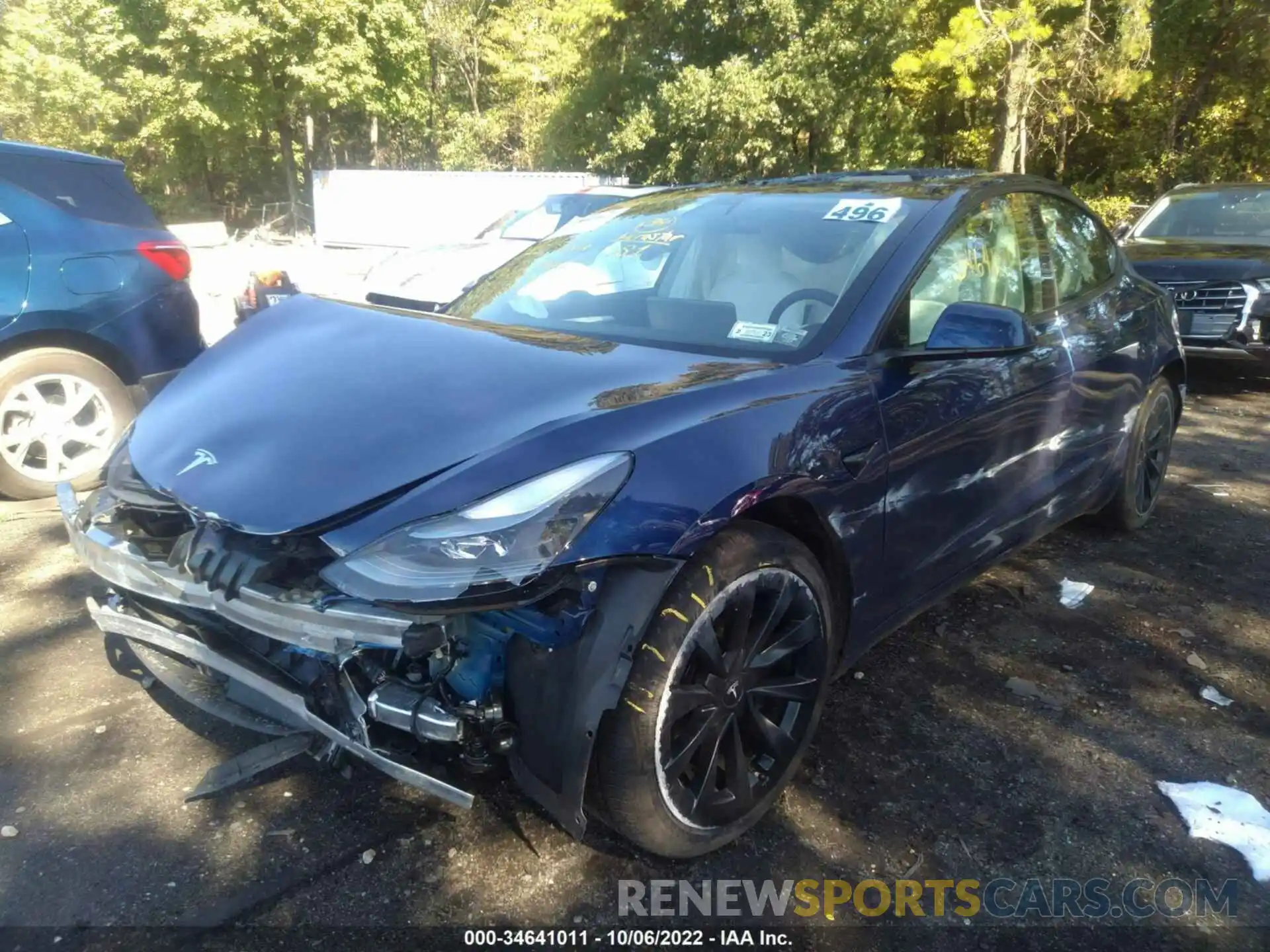 6 Photograph of a damaged car 5YJ3E1EB8NF111032 TESLA MODEL 3 2022