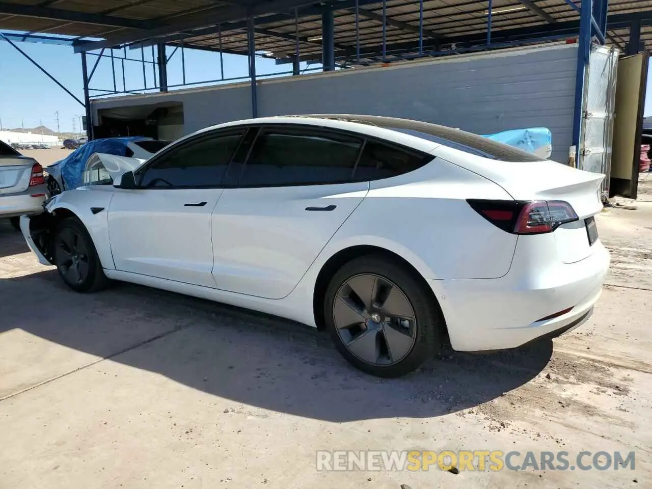 2 Photograph of a damaged car 5YJ3E1EB8NF120555 TESLA MODEL 3 2022