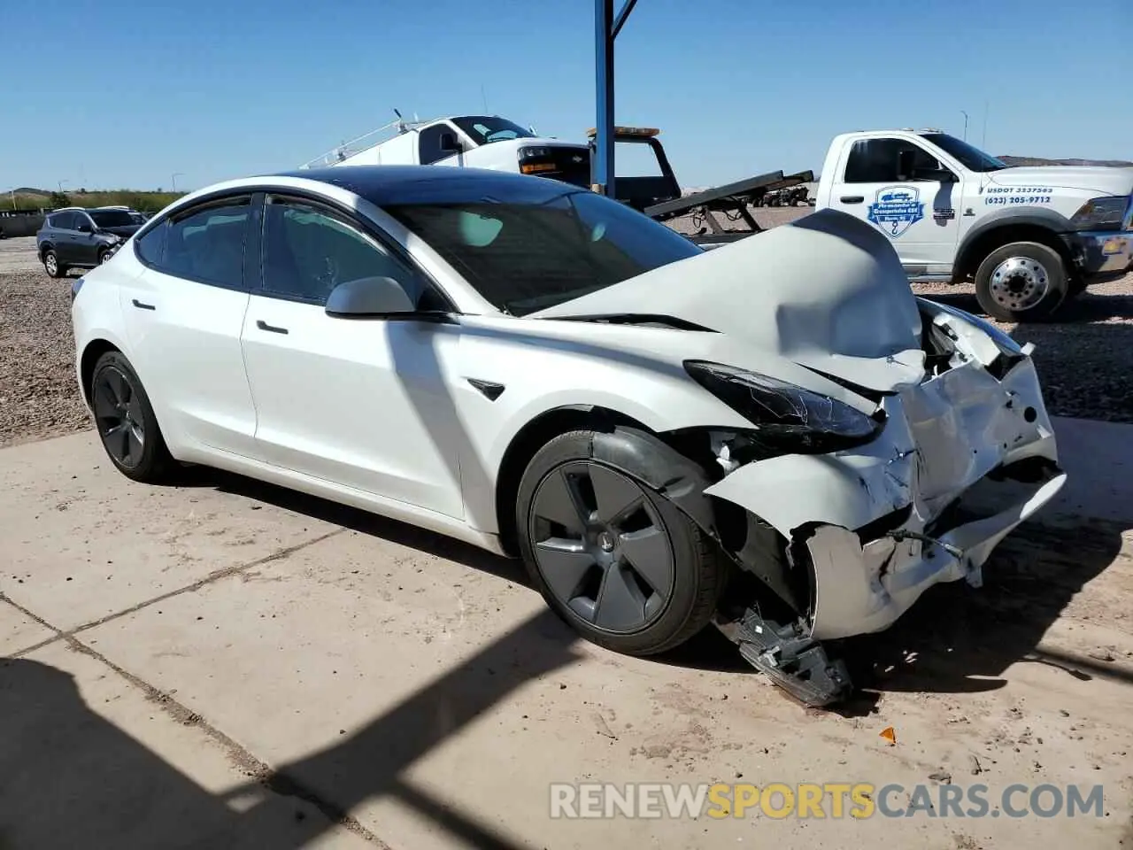 4 Photograph of a damaged car 5YJ3E1EB8NF120555 TESLA MODEL 3 2022