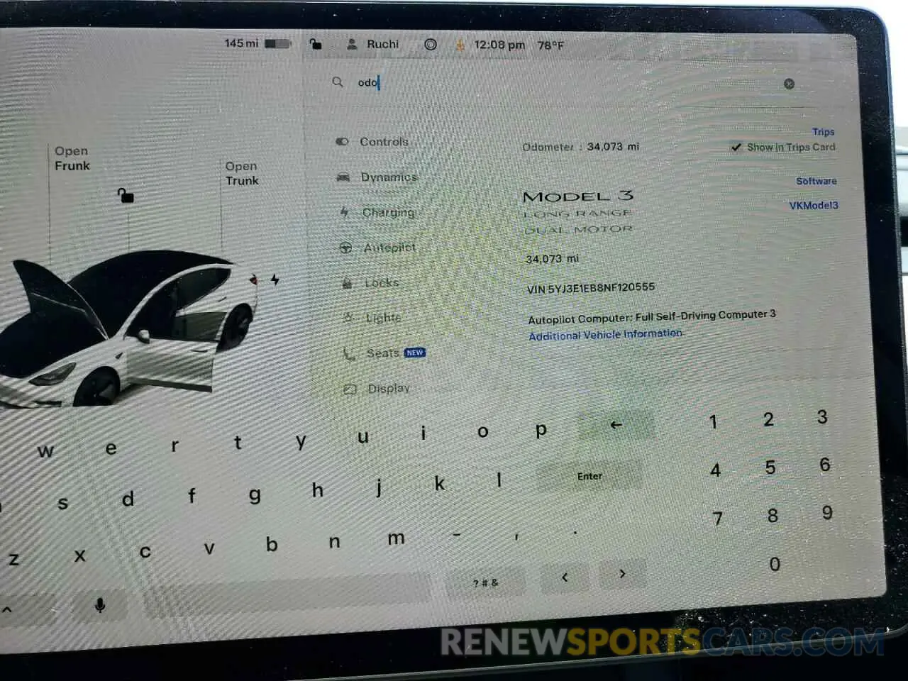 9 Photograph of a damaged car 5YJ3E1EB8NF120555 TESLA MODEL 3 2022