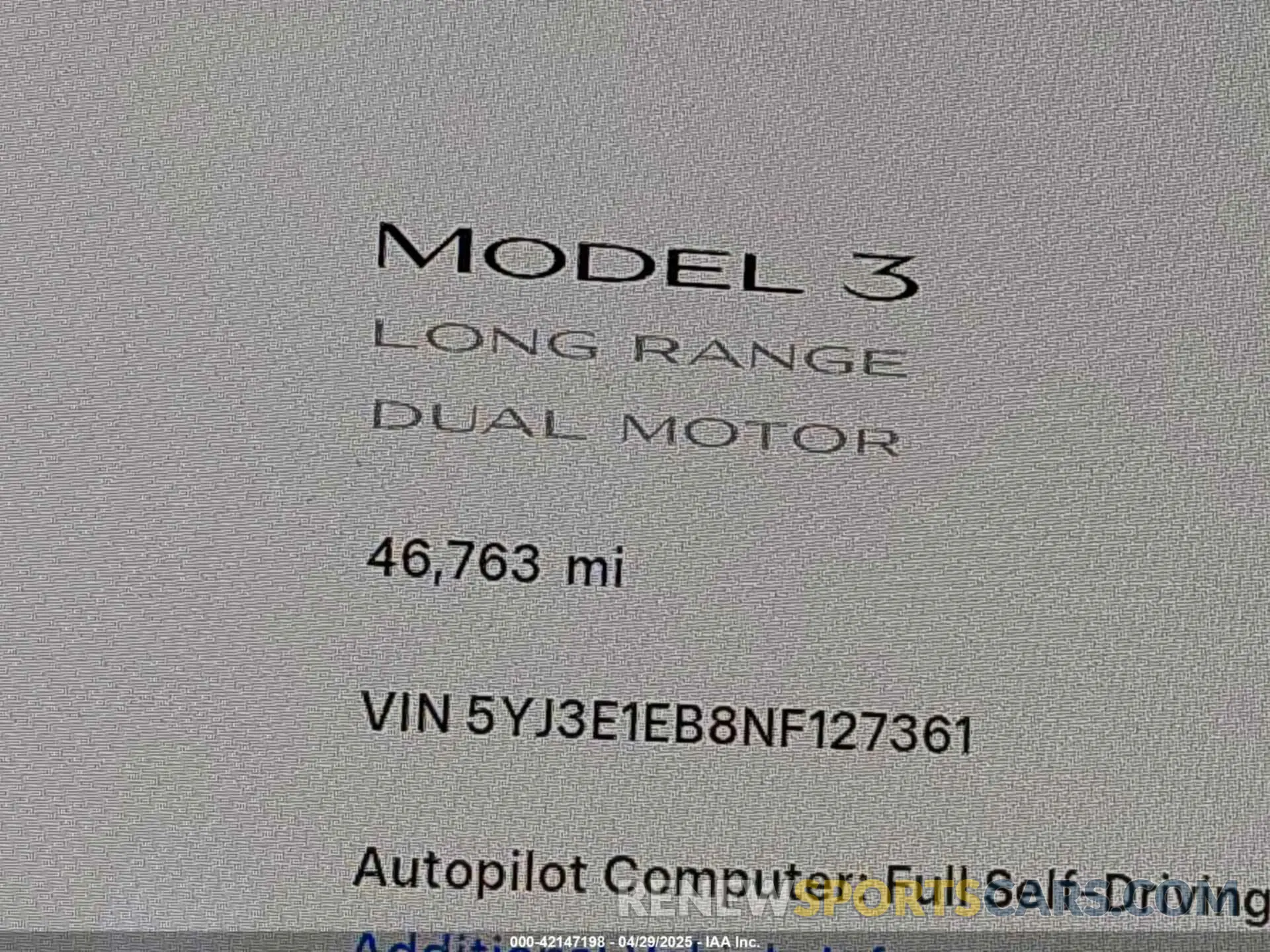 14 Photograph of a damaged car 5YJ3E1EB8NF127361 TESLA MODEL 3 2022