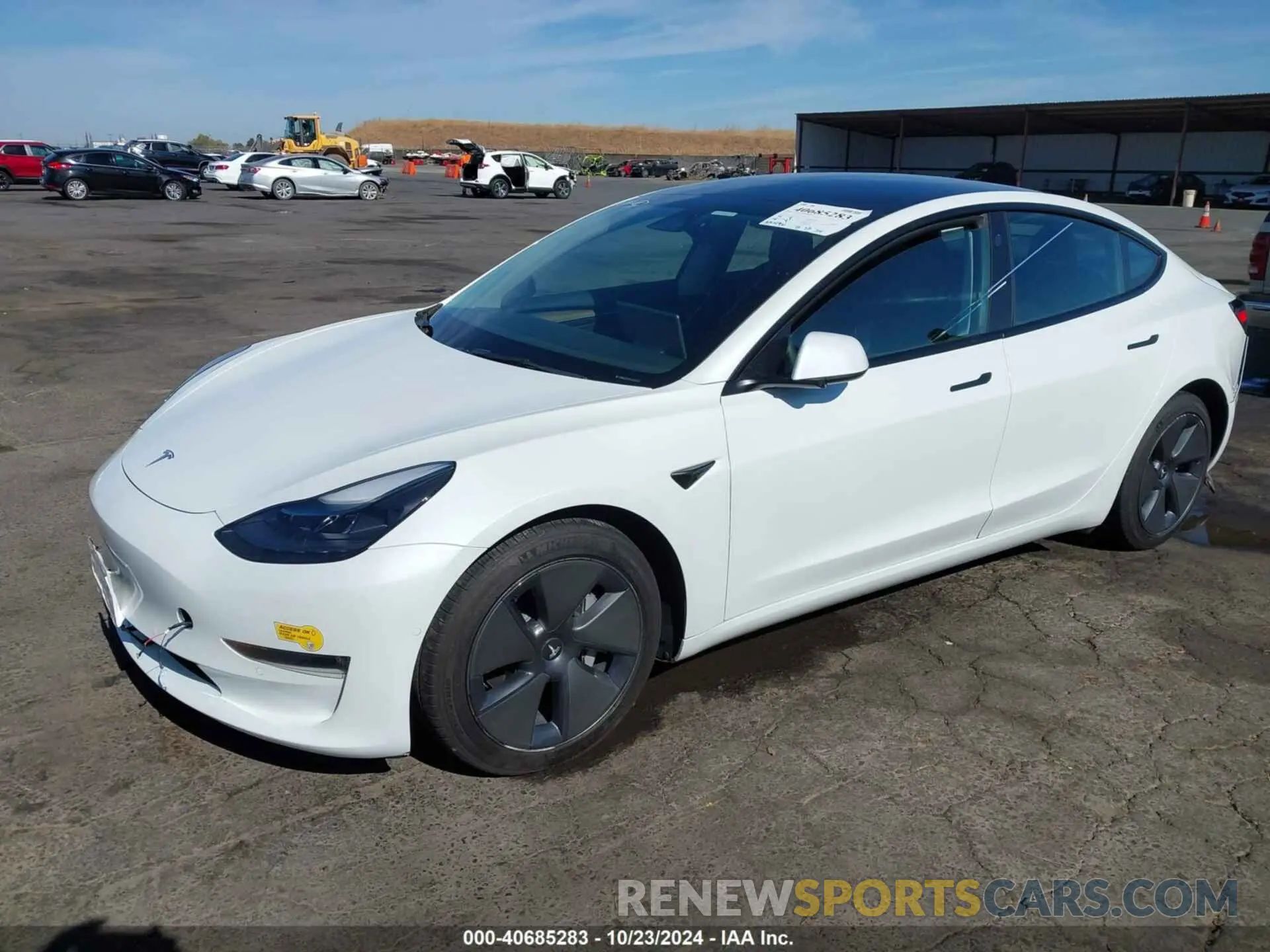 2 Photograph of a damaged car 5YJ3E1EB8NF137226 TESLA MODEL 3 2022