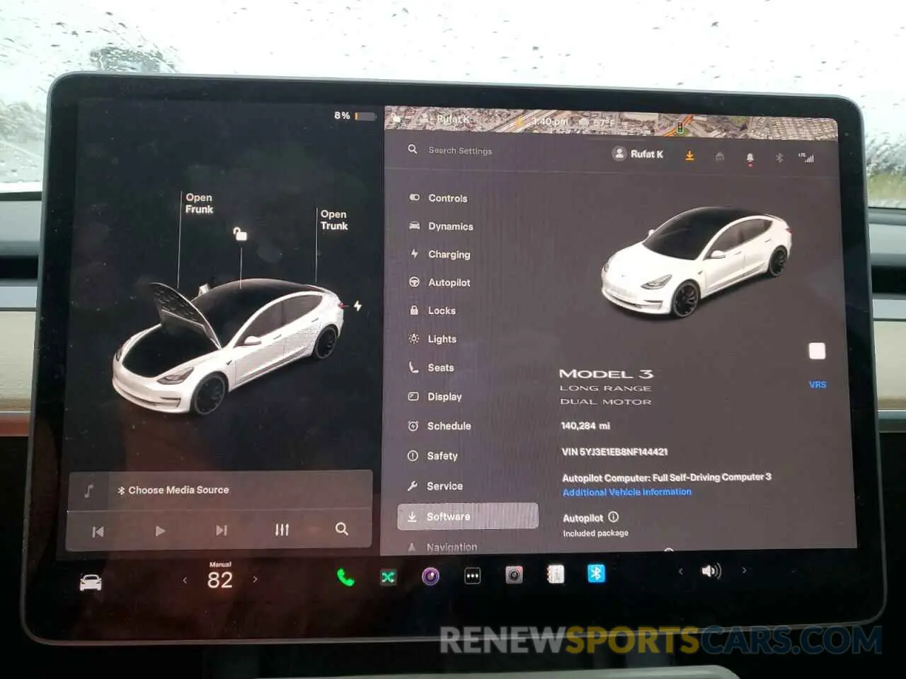 9 Photograph of a damaged car 5YJ3E1EB8NF144421 TESLA MODEL 3 2022