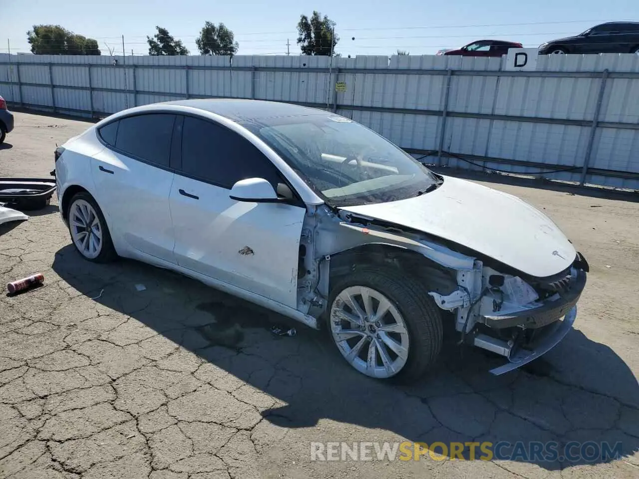4 Photograph of a damaged car 5YJ3E1EB8NF156195 TESLA MODEL 3 2022