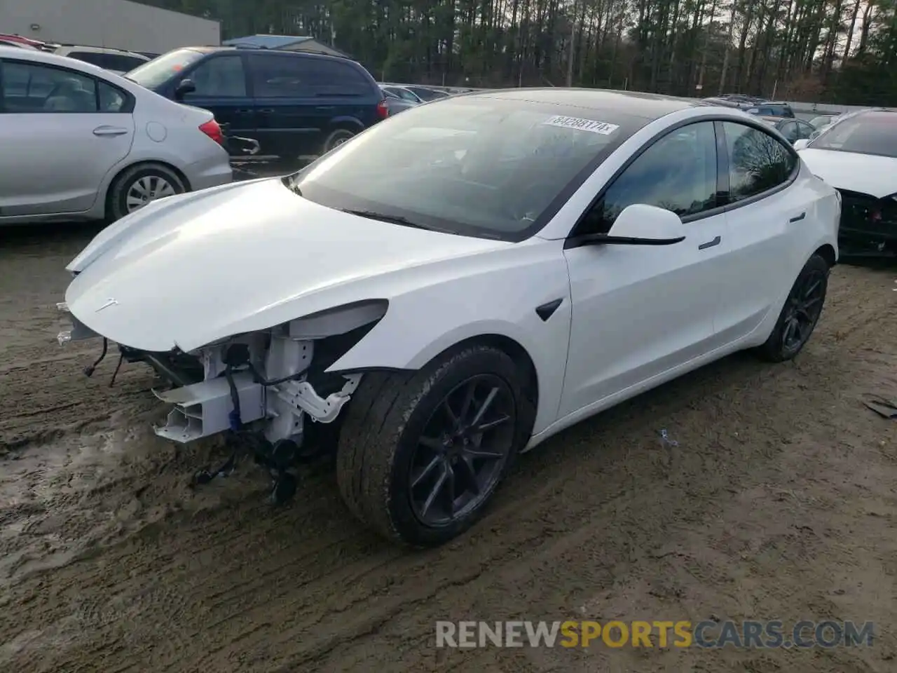 1 Photograph of a damaged car 5YJ3E1EB8NF169741 TESLA MODEL 3 2022