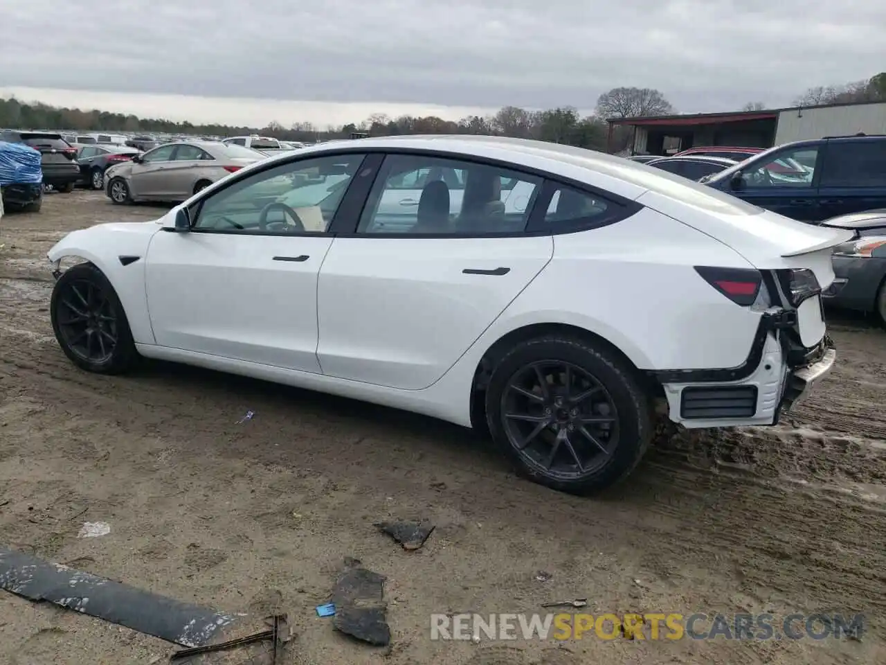 2 Photograph of a damaged car 5YJ3E1EB8NF169741 TESLA MODEL 3 2022