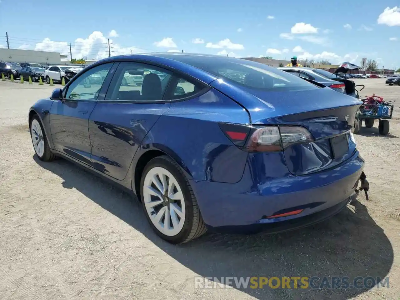 3 Photograph of a damaged car 5YJ3E1EB8NF185633 TESLA MODEL 3 2022