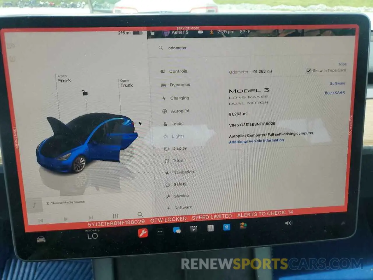 9 Photograph of a damaged car 5YJ3E1EB8NF188029 TESLA MODEL 3 2022