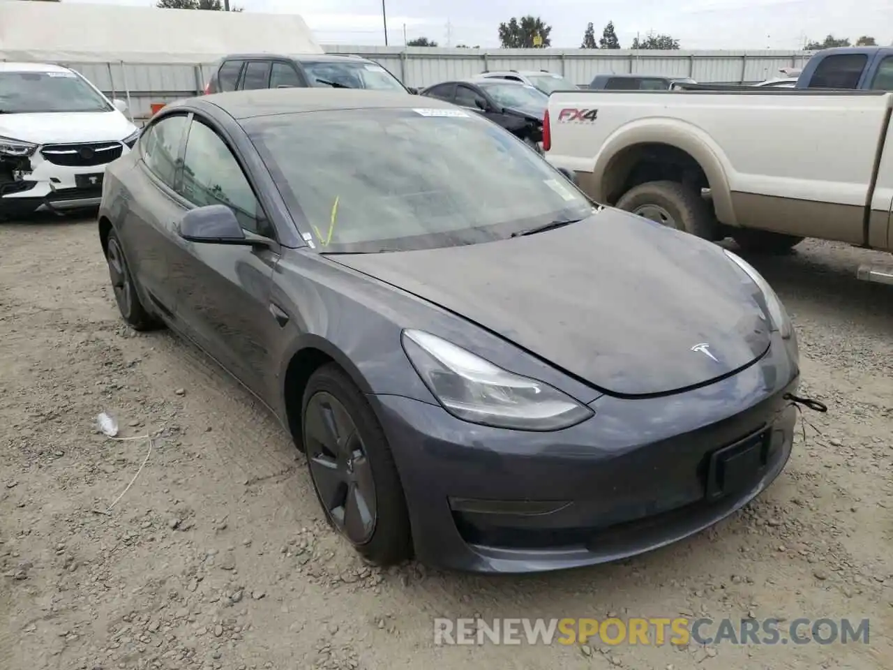 1 Photograph of a damaged car 5YJ3E1EB8NF188497 TESLA MODEL 3 2022