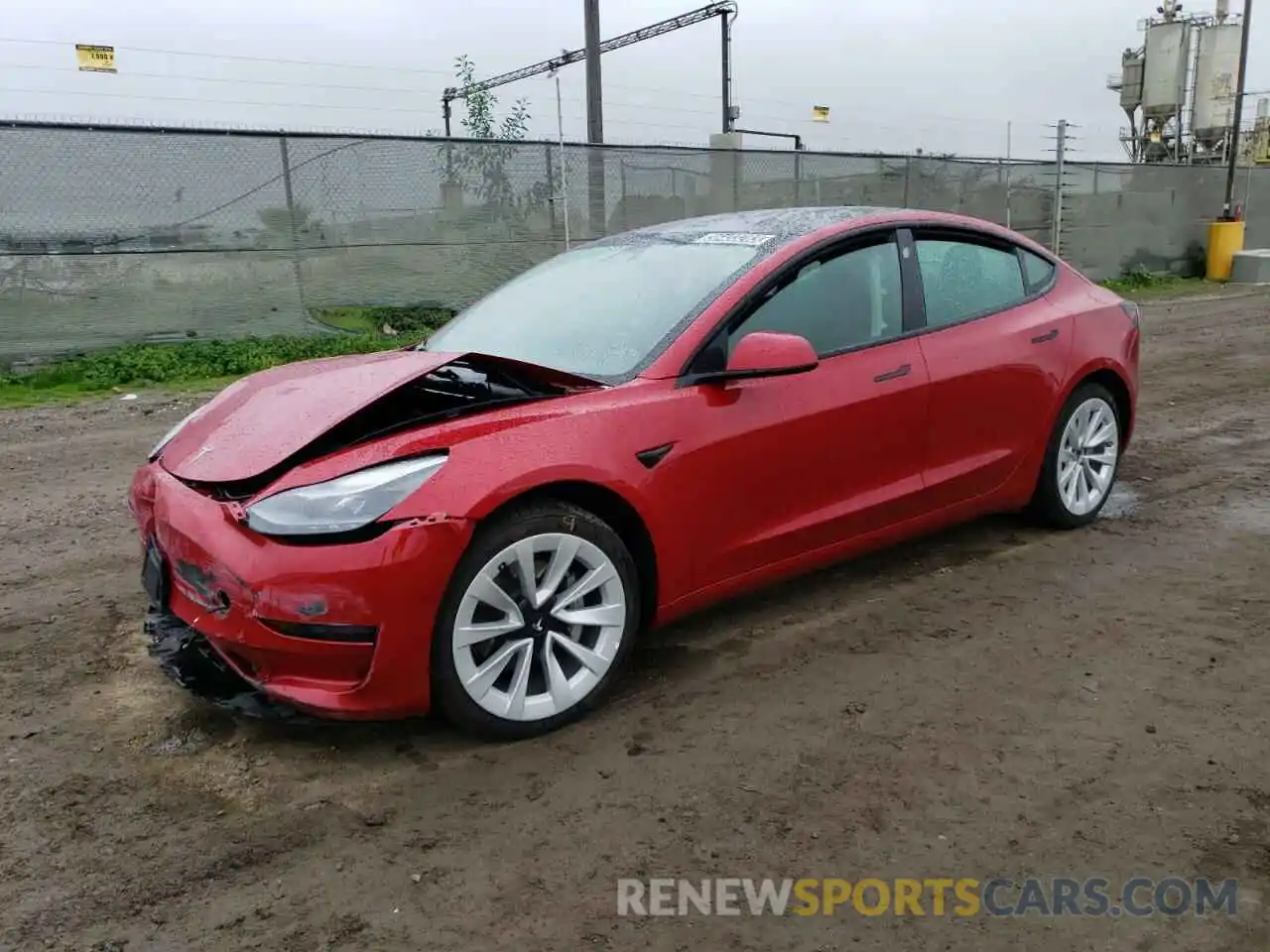 1 Photograph of a damaged car 5YJ3E1EB8NF192405 TESLA MODEL 3 2022