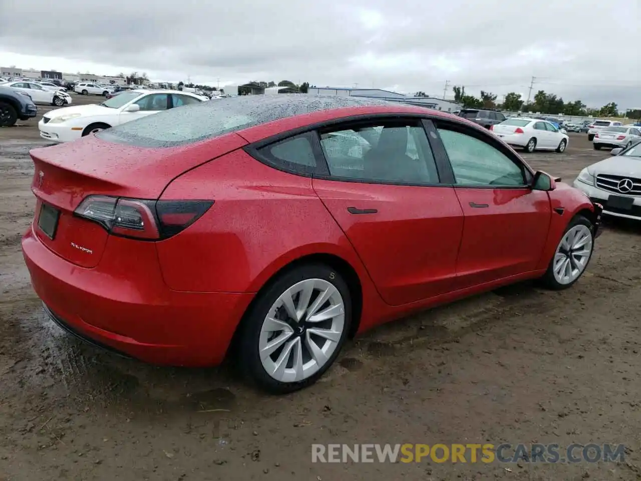 3 Photograph of a damaged car 5YJ3E1EB8NF192405 TESLA MODEL 3 2022