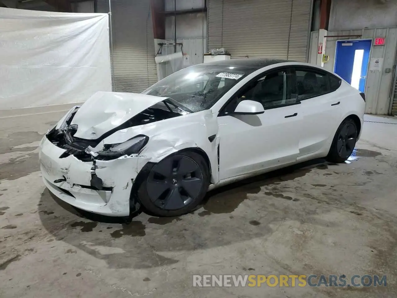 1 Photograph of a damaged car 5YJ3E1EB8NF192713 TESLA MODEL 3 2022
