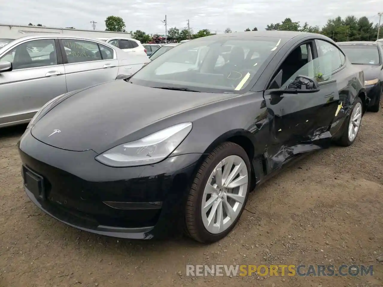 2 Photograph of a damaged car 5YJ3E1EB8NF201507 TESLA MODEL 3 2022