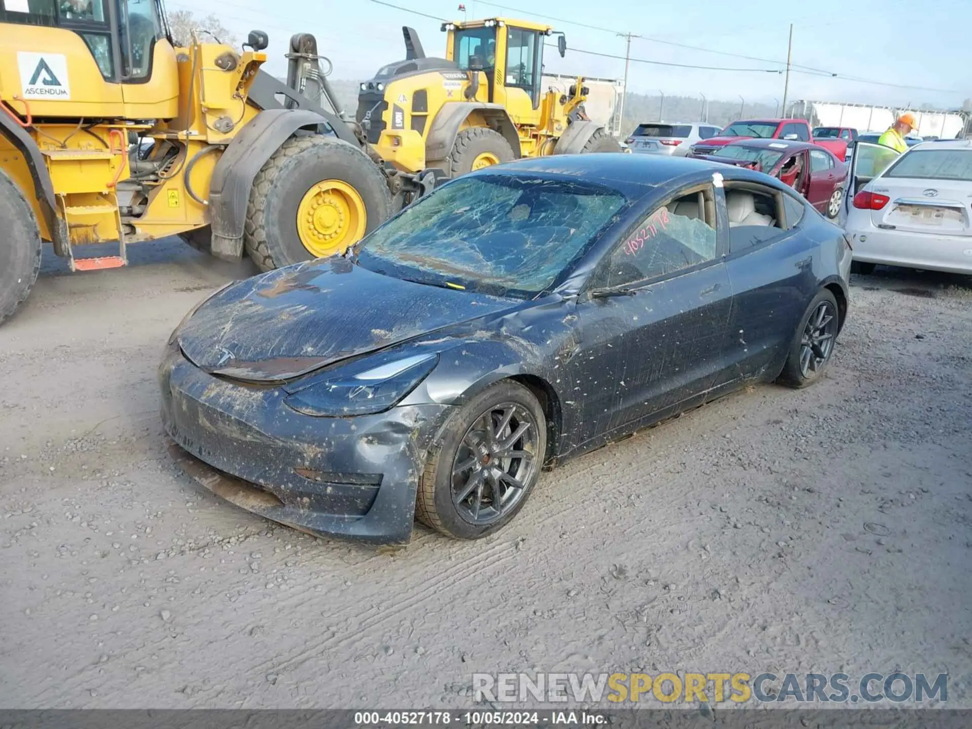 2 Photograph of a damaged car 5YJ3E1EB8NF203743 TESLA MODEL 3 2022