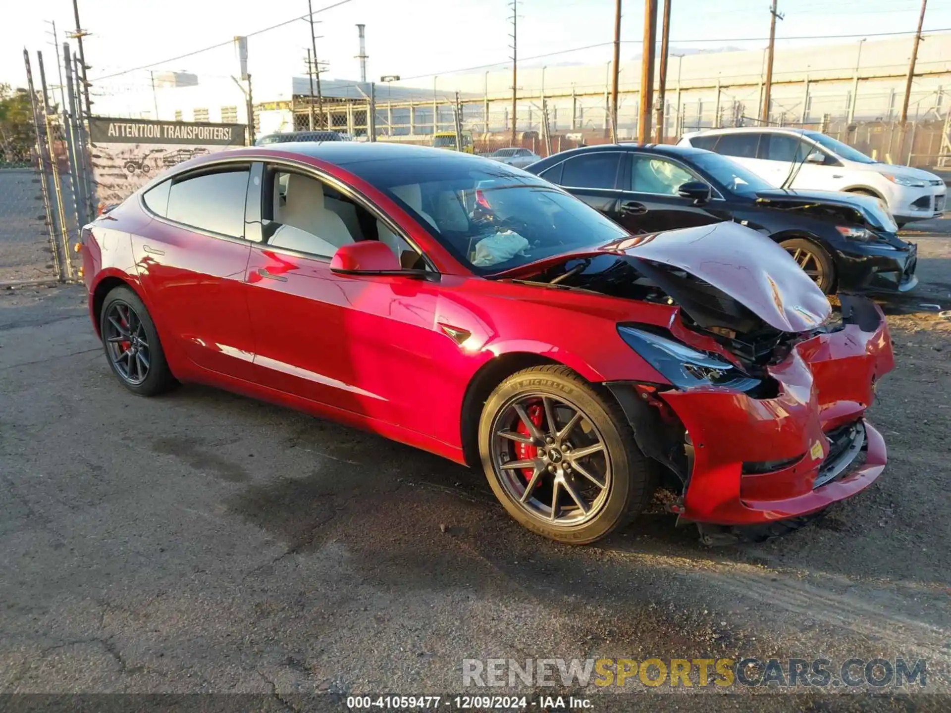 1 Photograph of a damaged car 5YJ3E1EB8NF213205 TESLA MODEL 3 2022