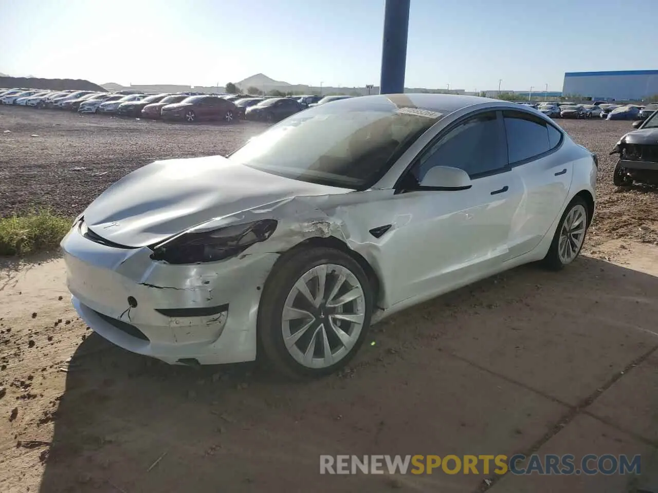 1 Photograph of a damaged car 5YJ3E1EB8NF247547 TESLA MODEL 3 2022