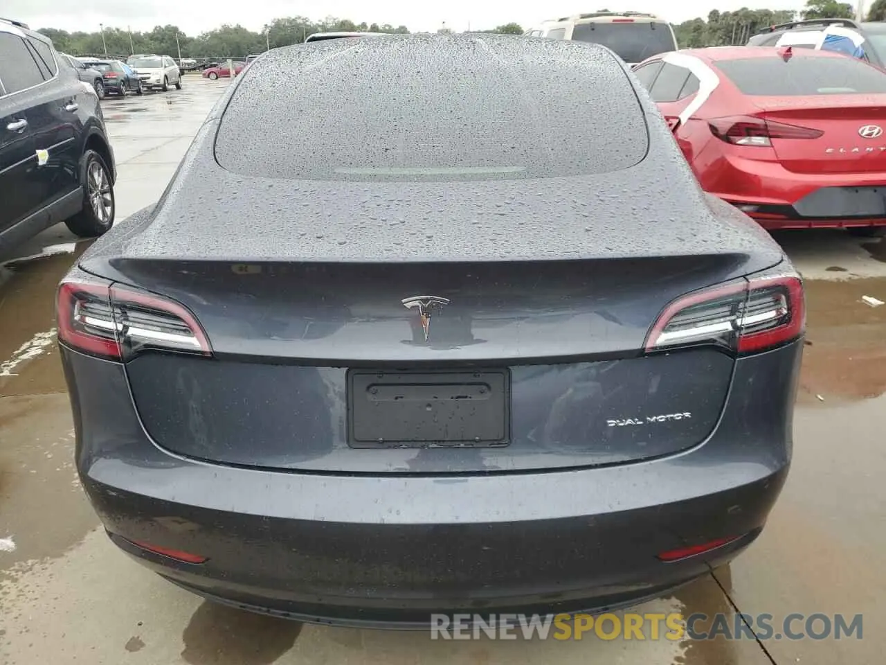6 Photograph of a damaged car 5YJ3E1EB8NF248763 TESLA MODEL 3 2022