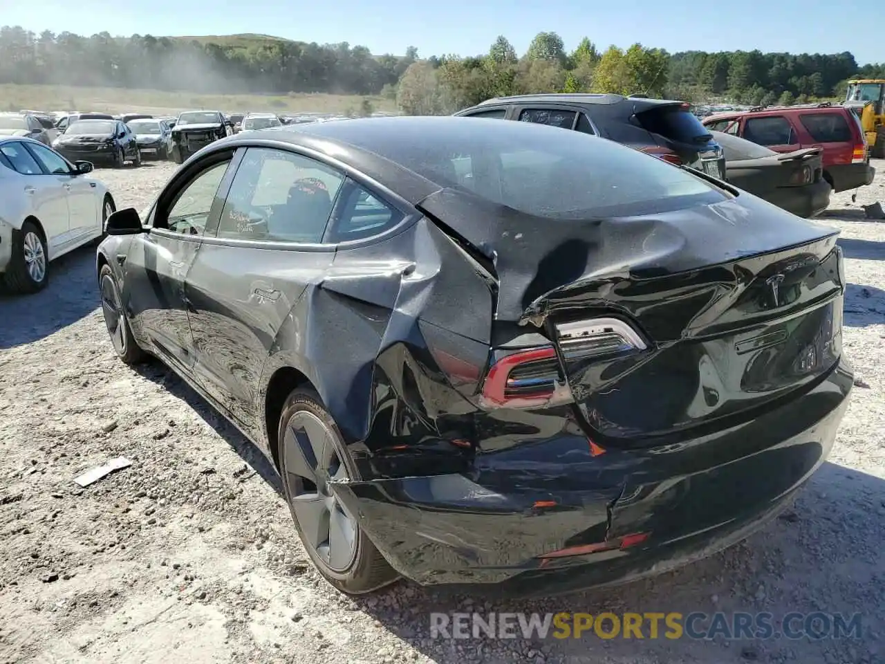 3 Photograph of a damaged car 5YJ3E1EB8NF286557 TESLA MODEL 3 2022