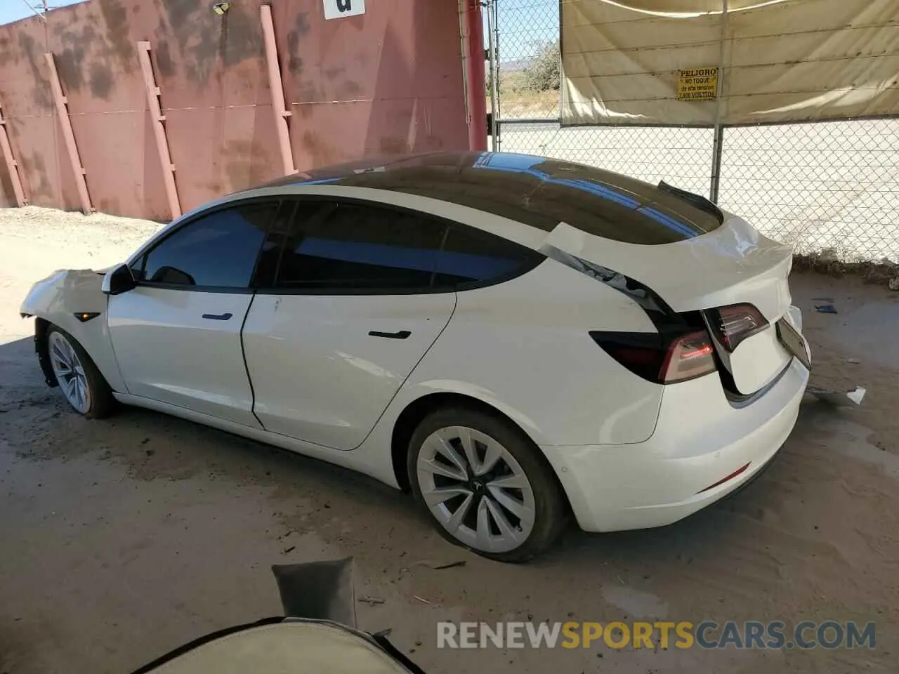 2 Photograph of a damaged car 5YJ3E1EB8NF297400 TESLA MODEL 3 2022