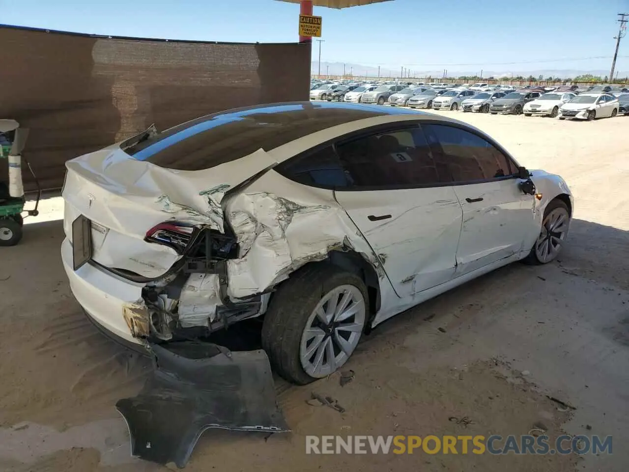 3 Photograph of a damaged car 5YJ3E1EB8NF297400 TESLA MODEL 3 2022
