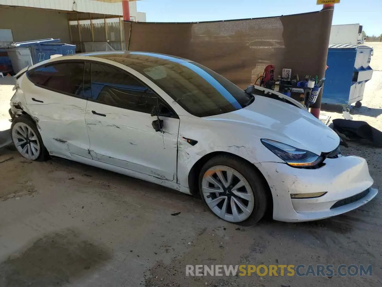 4 Photograph of a damaged car 5YJ3E1EB8NF297400 TESLA MODEL 3 2022