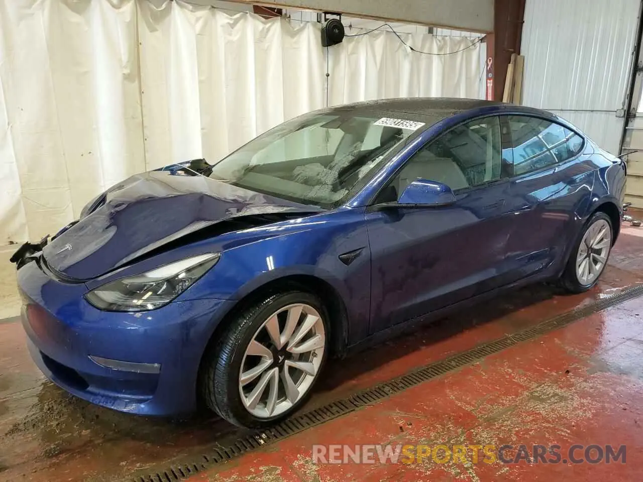 1 Photograph of a damaged car 5YJ3E1EB8NF305110 TESLA MODEL 3 2022