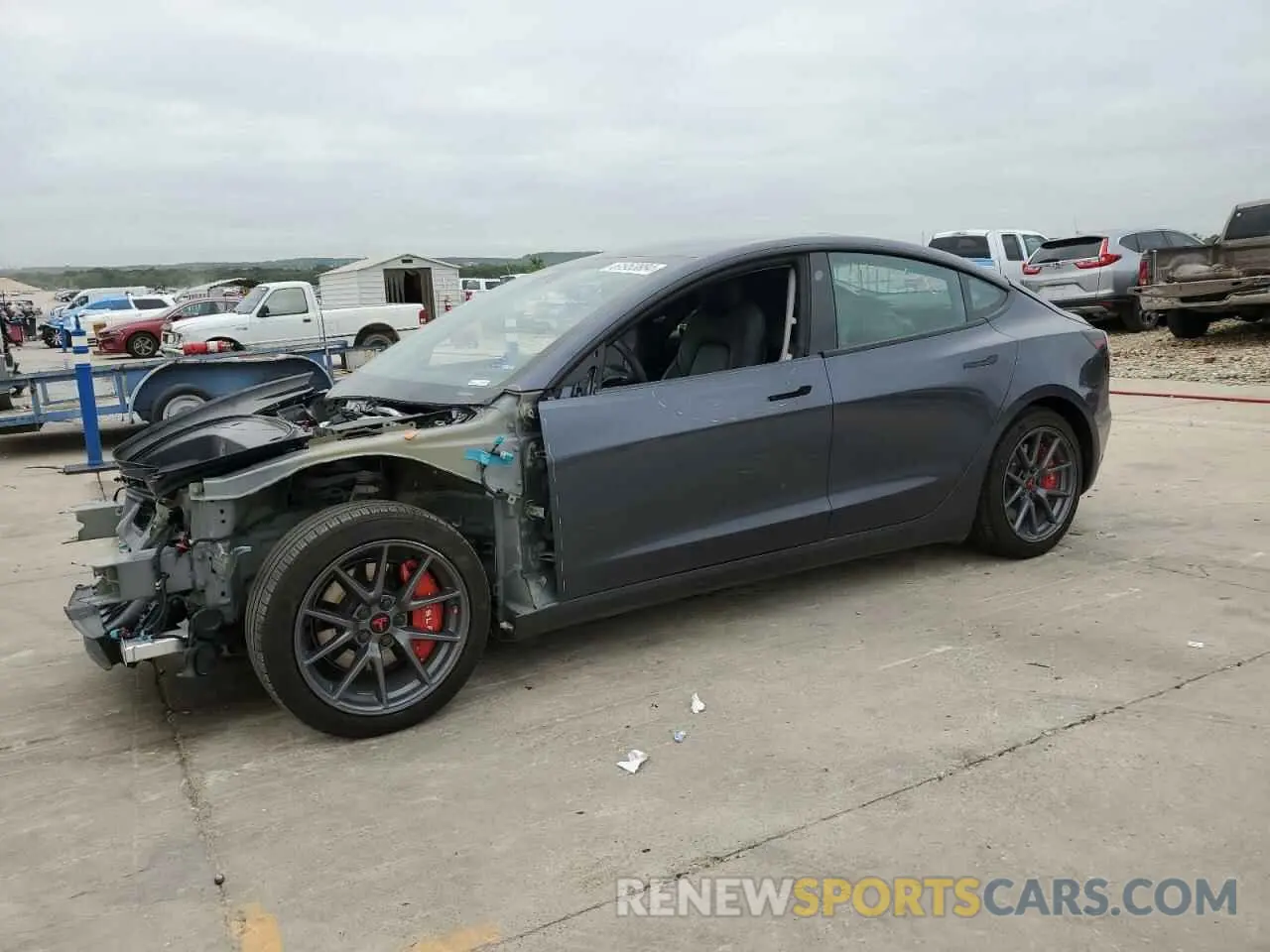 1 Photograph of a damaged car 5YJ3E1EB8NF325597 TESLA MODEL 3 2022
