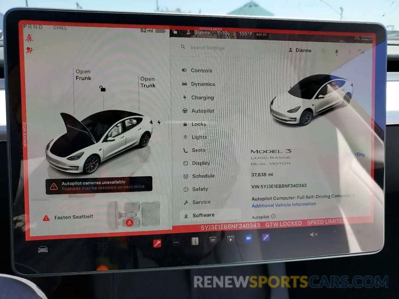 9 Photograph of a damaged car 5YJ3E1EB8NF340343 TESLA MODEL 3 2022