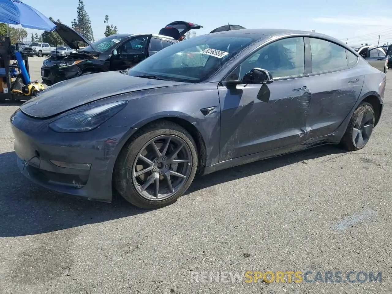 1 Photograph of a damaged car 5YJ3E1EB8NF341248 TESLA MODEL 3 2022