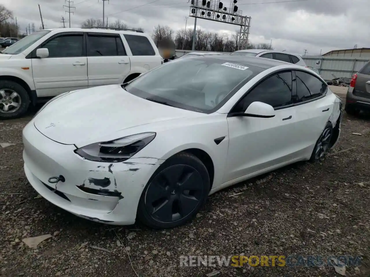 1 Photograph of a damaged car 5YJ3E1EB8NF354131 TESLA MODEL 3 2022