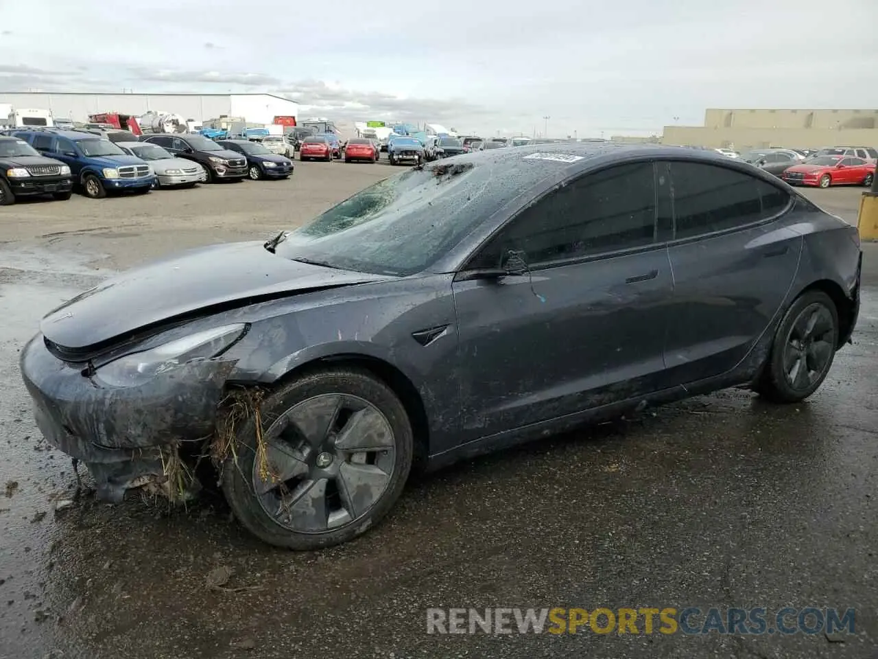 1 Photograph of a damaged car 5YJ3E1EB8NF362102 TESLA MODEL 3 2022