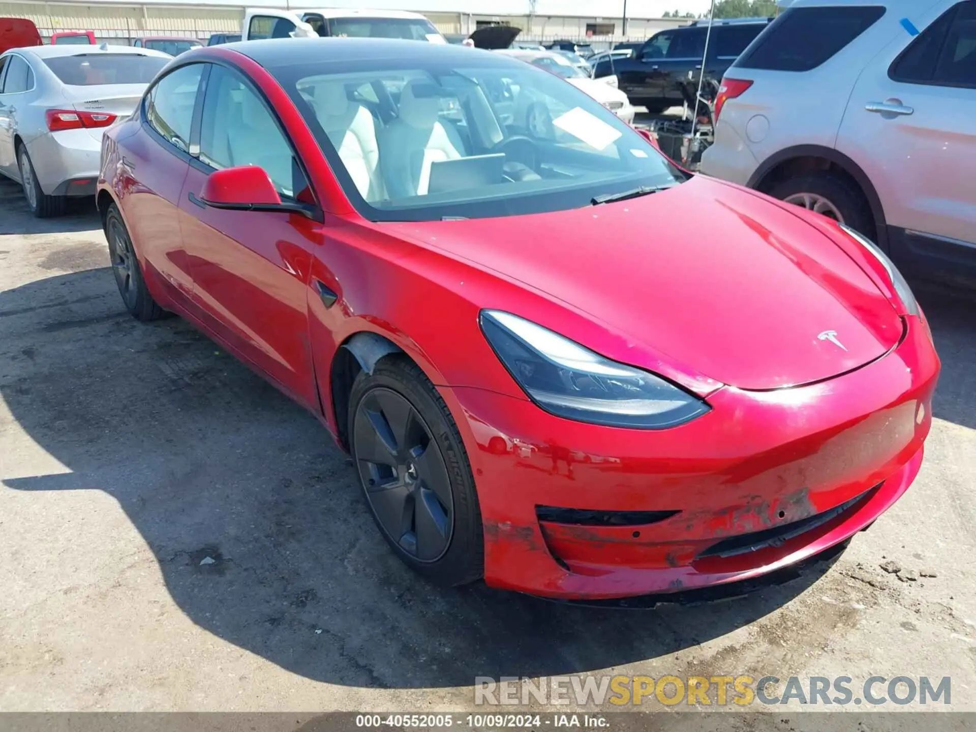 1 Photograph of a damaged car 5YJ3E1EB9NF120368 TESLA MODEL 3 2022