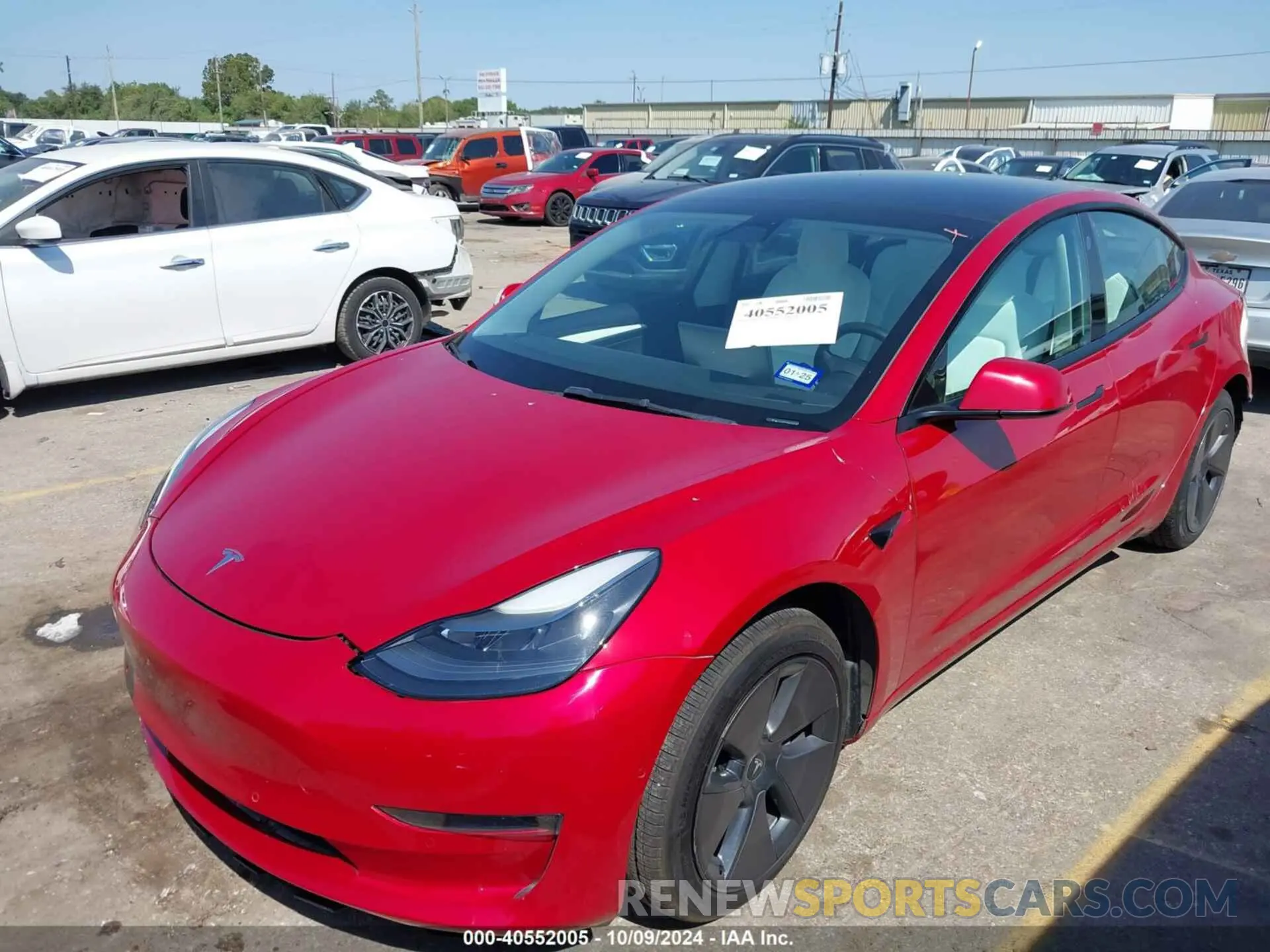 2 Photograph of a damaged car 5YJ3E1EB9NF120368 TESLA MODEL 3 2022