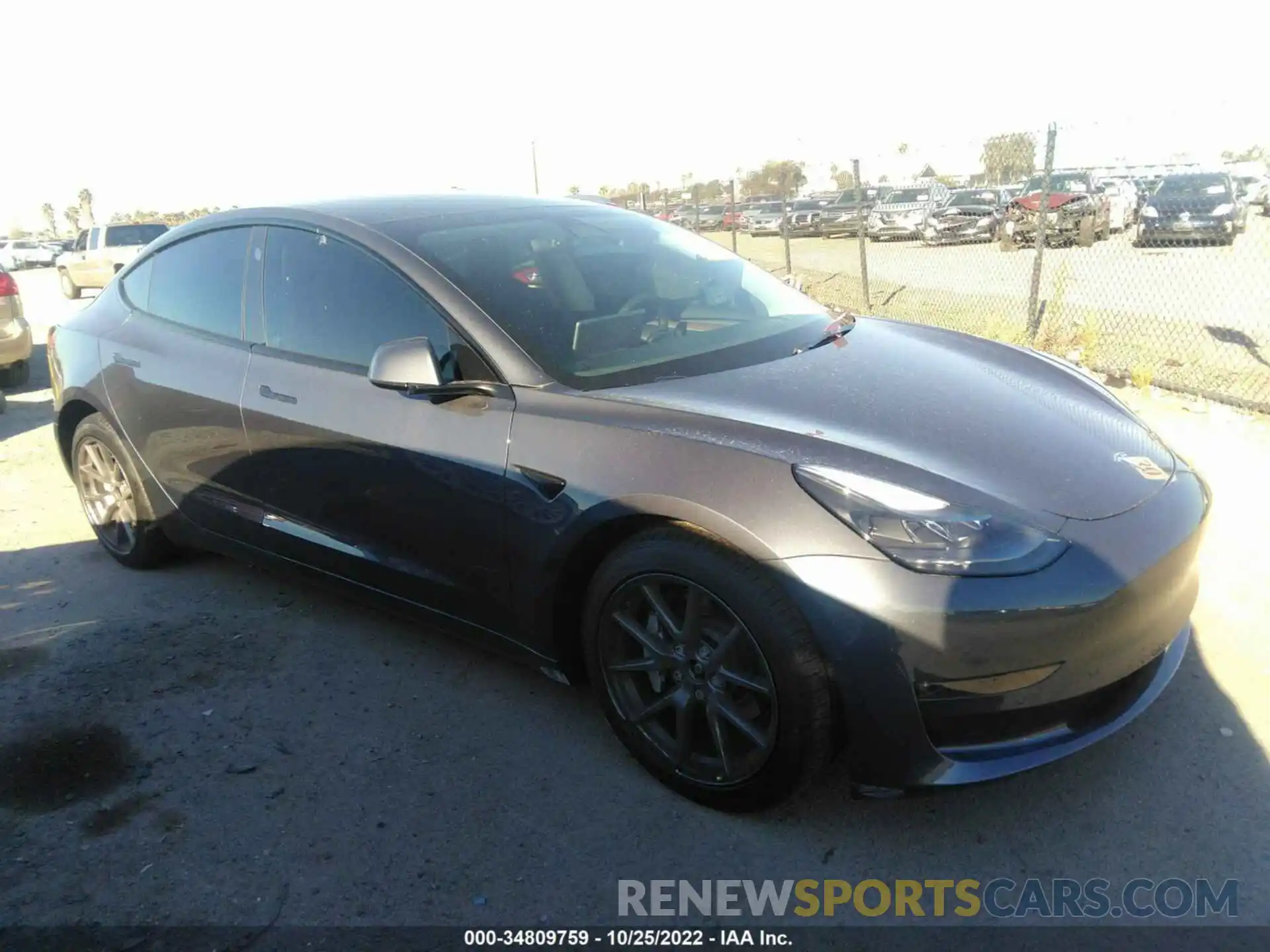 1 Photograph of a damaged car 5YJ3E1EB9NF124775 TESLA MODEL 3 2022