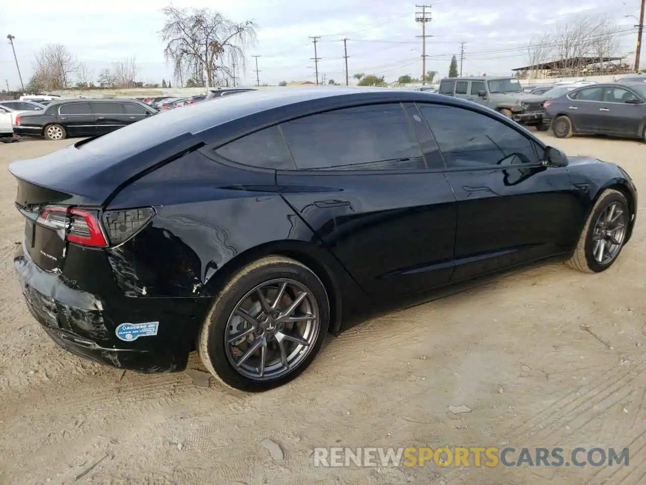 3 Photograph of a damaged car 5YJ3E1EB9NF130821 TESLA MODEL 3 2022