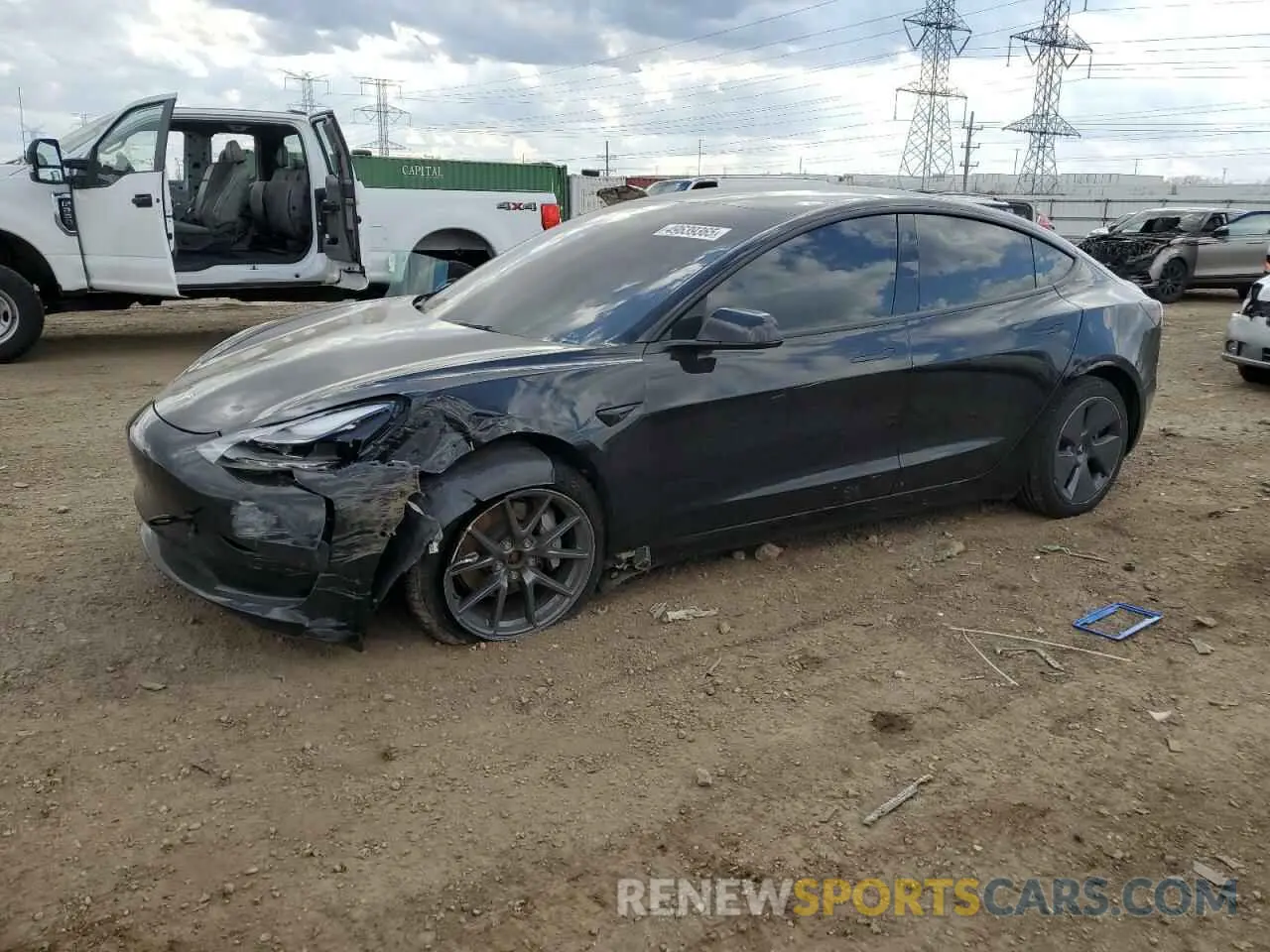 1 Photograph of a damaged car 5YJ3E1EB9NF134819 TESLA MODEL 3 2022