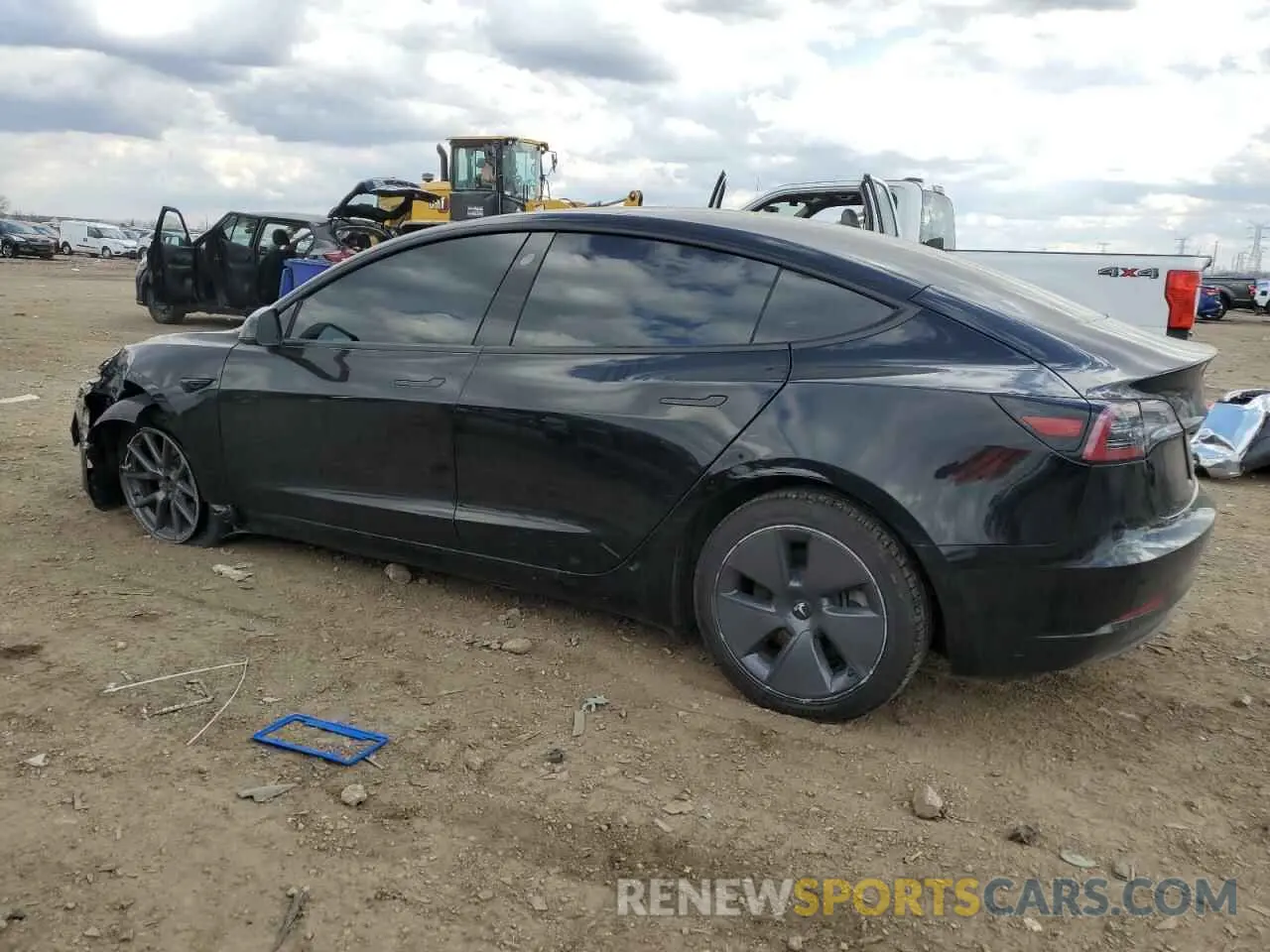2 Photograph of a damaged car 5YJ3E1EB9NF134819 TESLA MODEL 3 2022