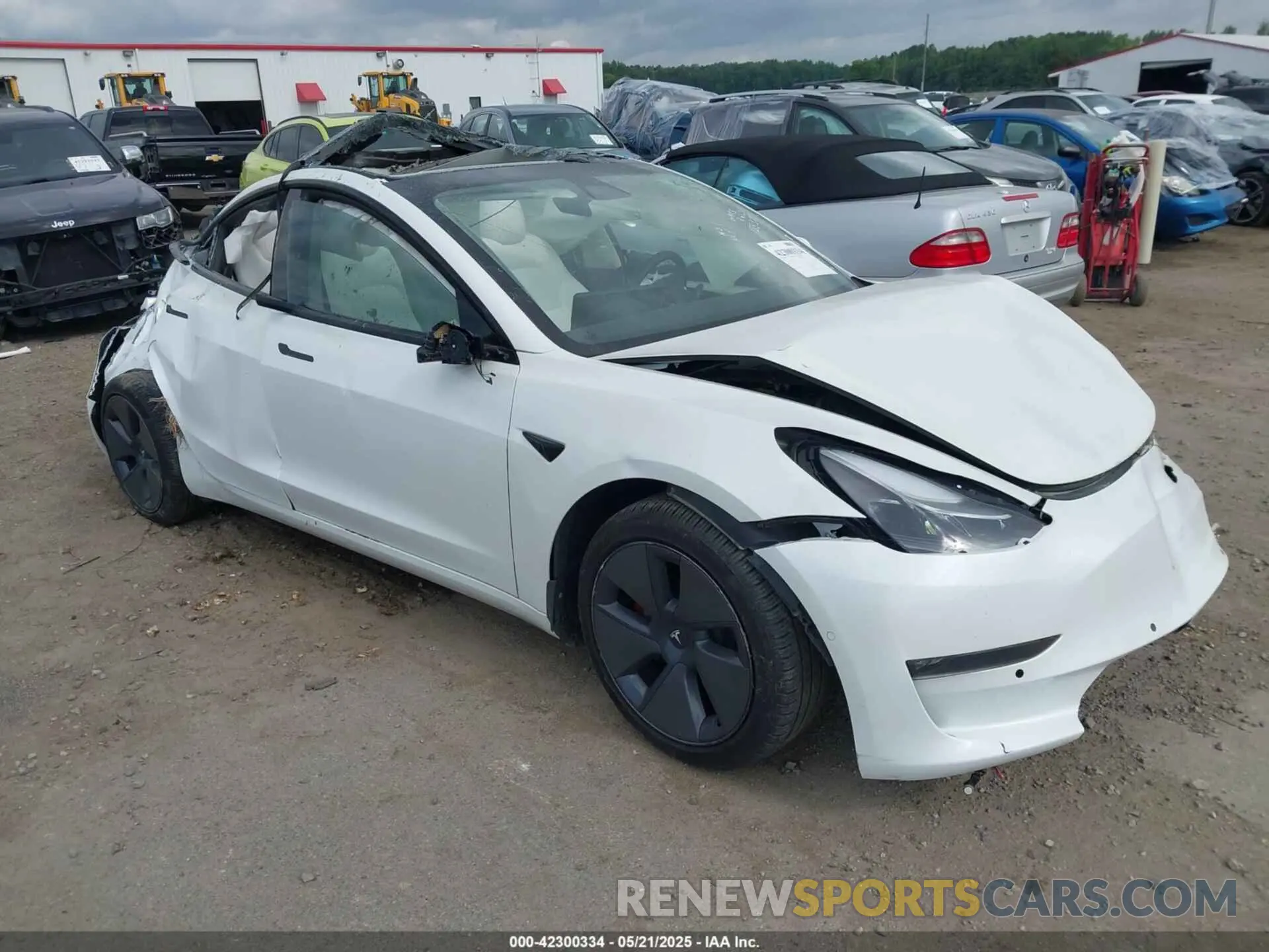 1 Photograph of a damaged car 5YJ3E1EB9NF155394 TESLA MODEL 3 2022