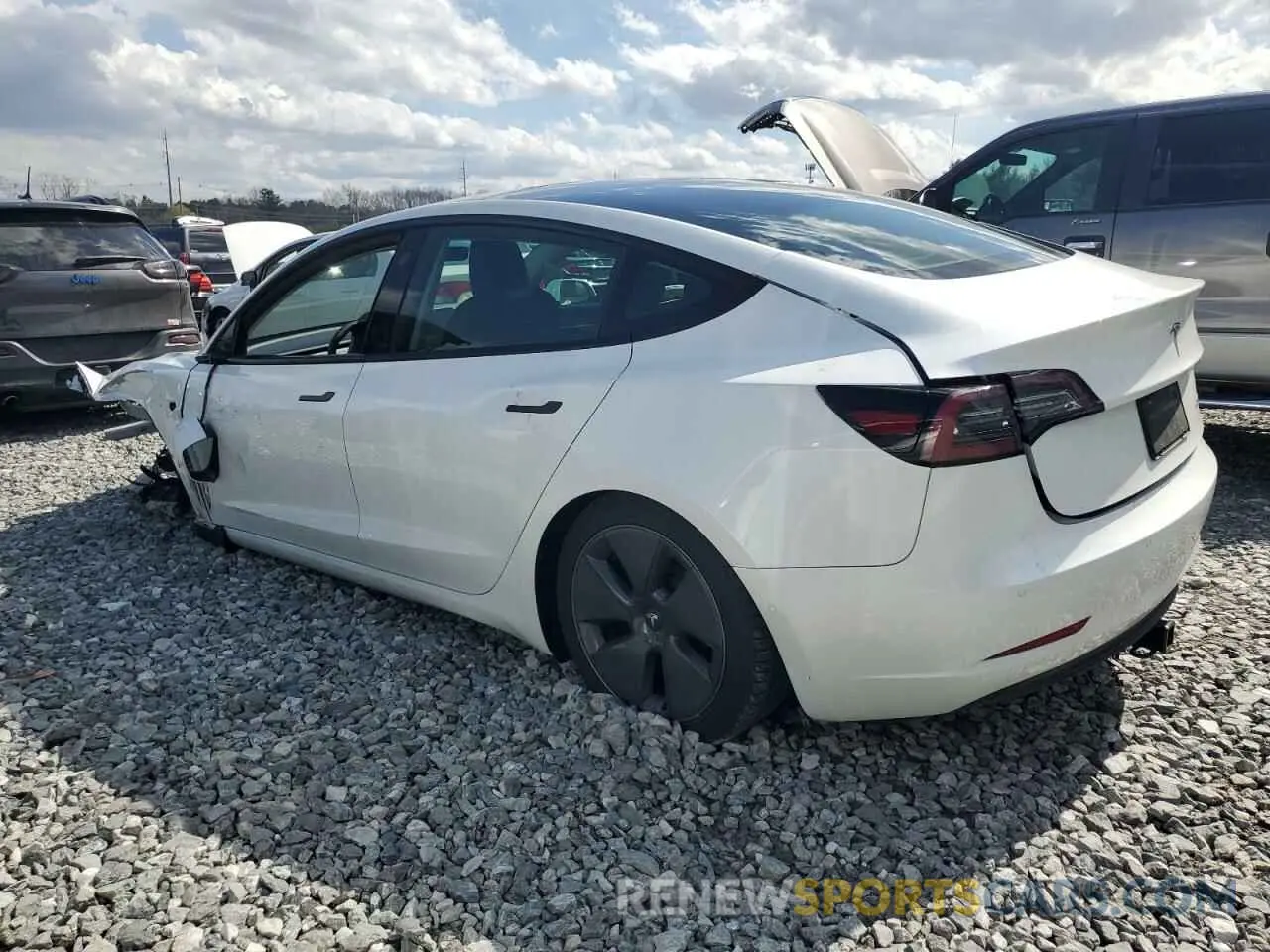 2 Photograph of a damaged car 5YJ3E1EB9NF159977 TESLA MODEL 3 2022