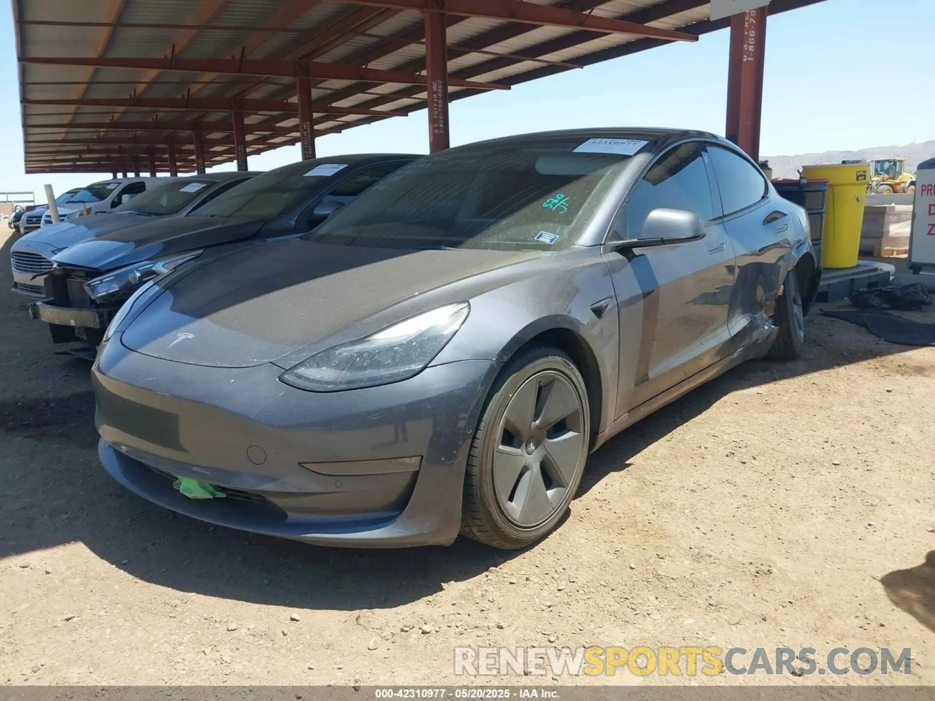 2 Photograph of a damaged car 5YJ3E1EB9NF167142 TESLA MODEL 3 2022