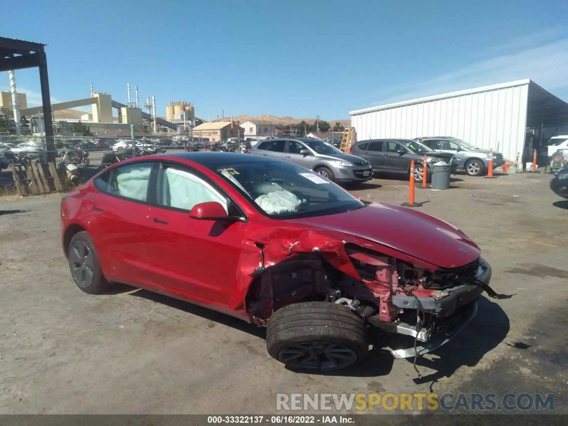 6 Photograph of a damaged car 5YJ3E1EB9NF167982 TESLA MODEL 3 2022