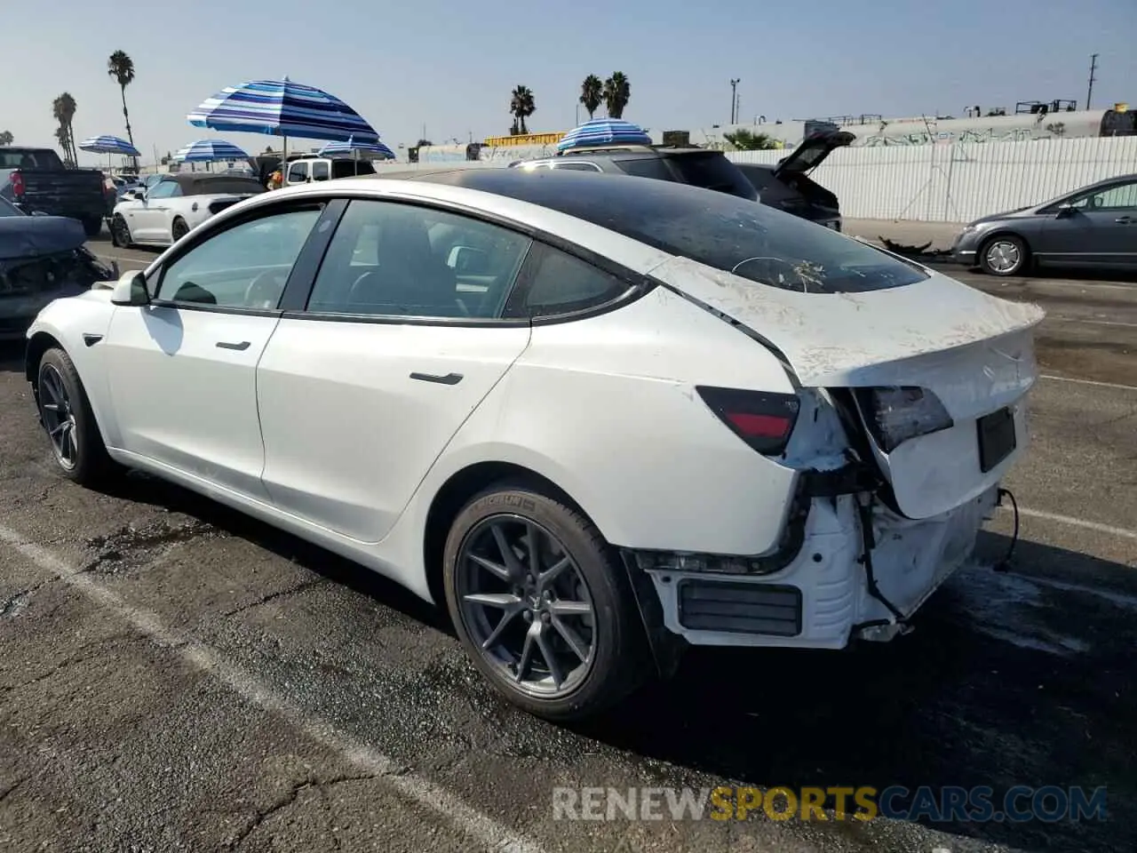 2 Photograph of a damaged car 5YJ3E1EB9NF173779 TESLA MODEL 3 2022