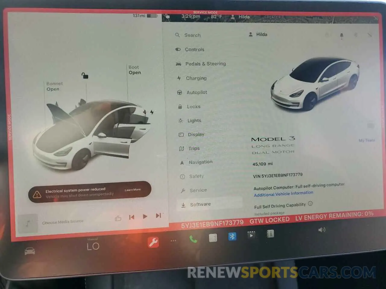 9 Photograph of a damaged car 5YJ3E1EB9NF173779 TESLA MODEL 3 2022