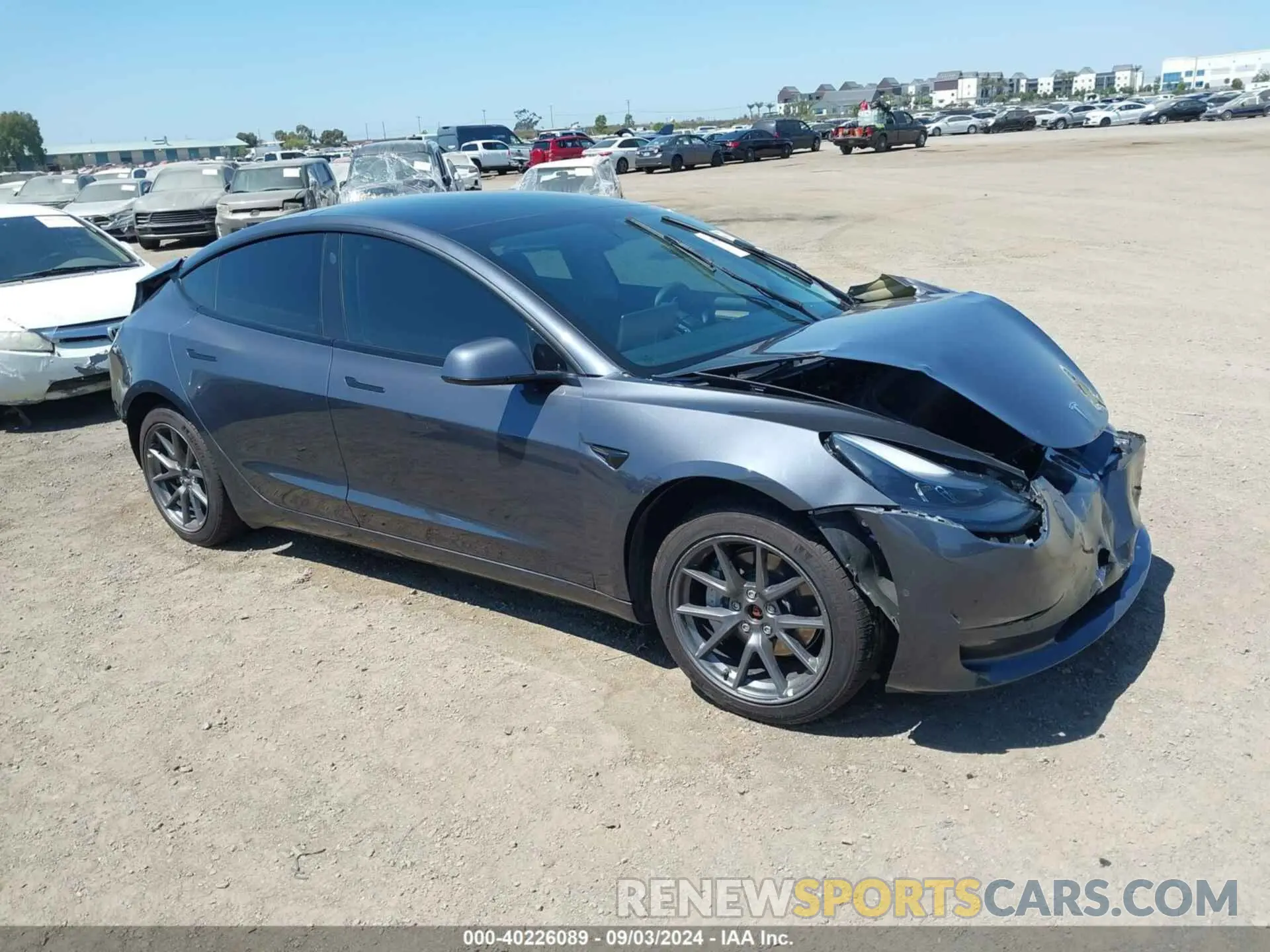 1 Photograph of a damaged car 5YJ3E1EB9NF184247 TESLA MODEL 3 2022