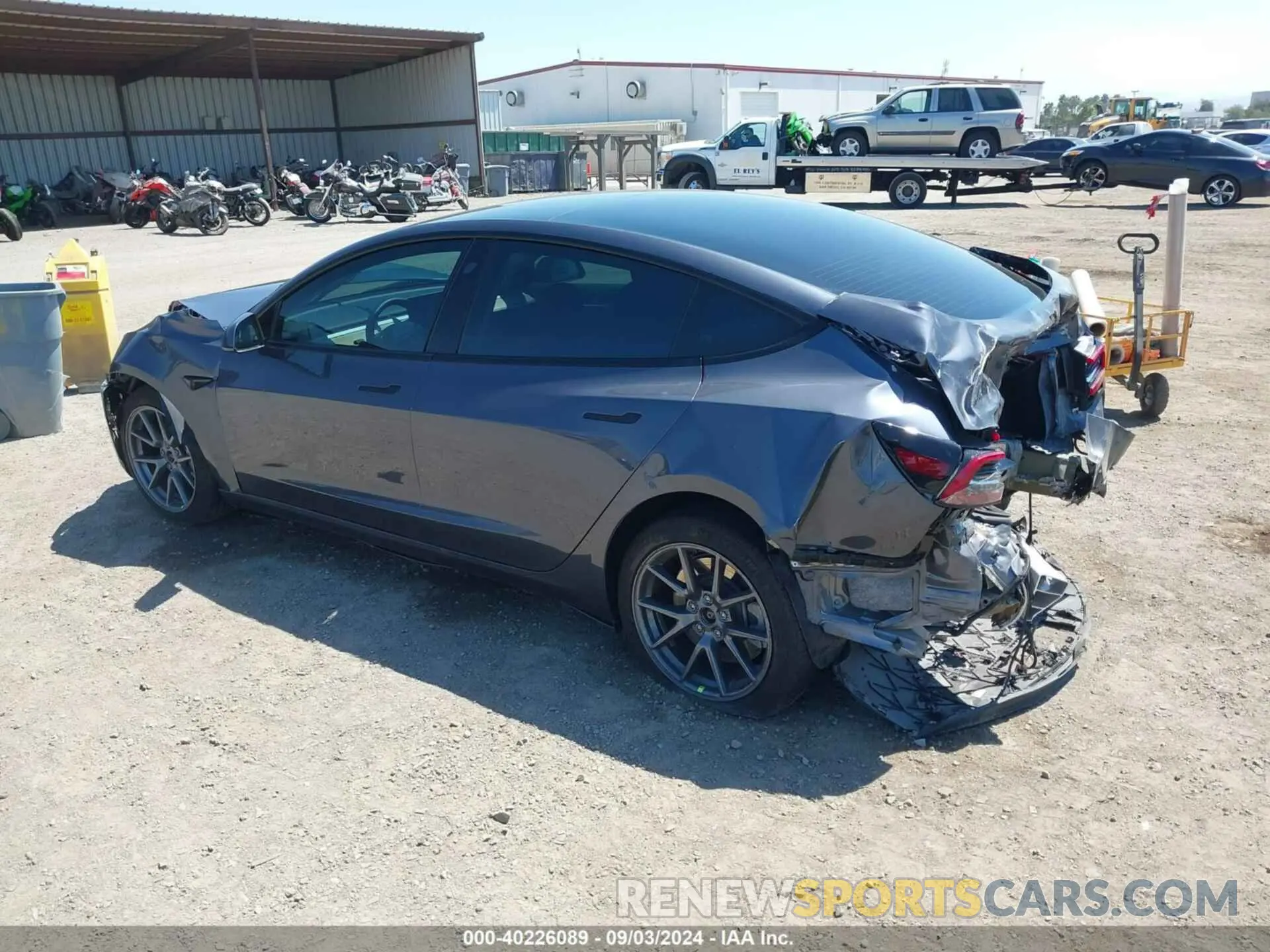 3 Photograph of a damaged car 5YJ3E1EB9NF184247 TESLA MODEL 3 2022