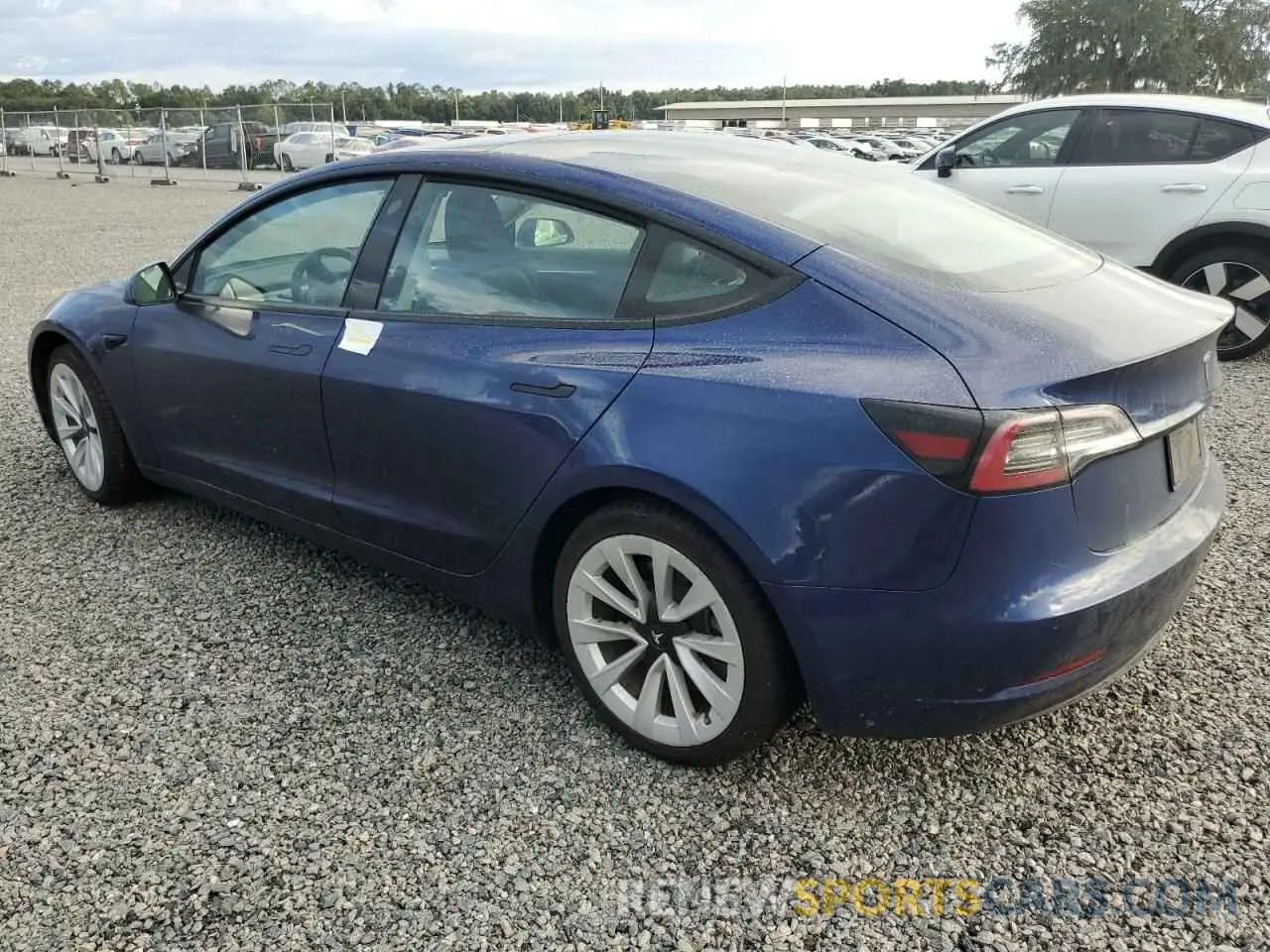 2 Photograph of a damaged car 5YJ3E1EB9NF184295 TESLA MODEL 3 2022